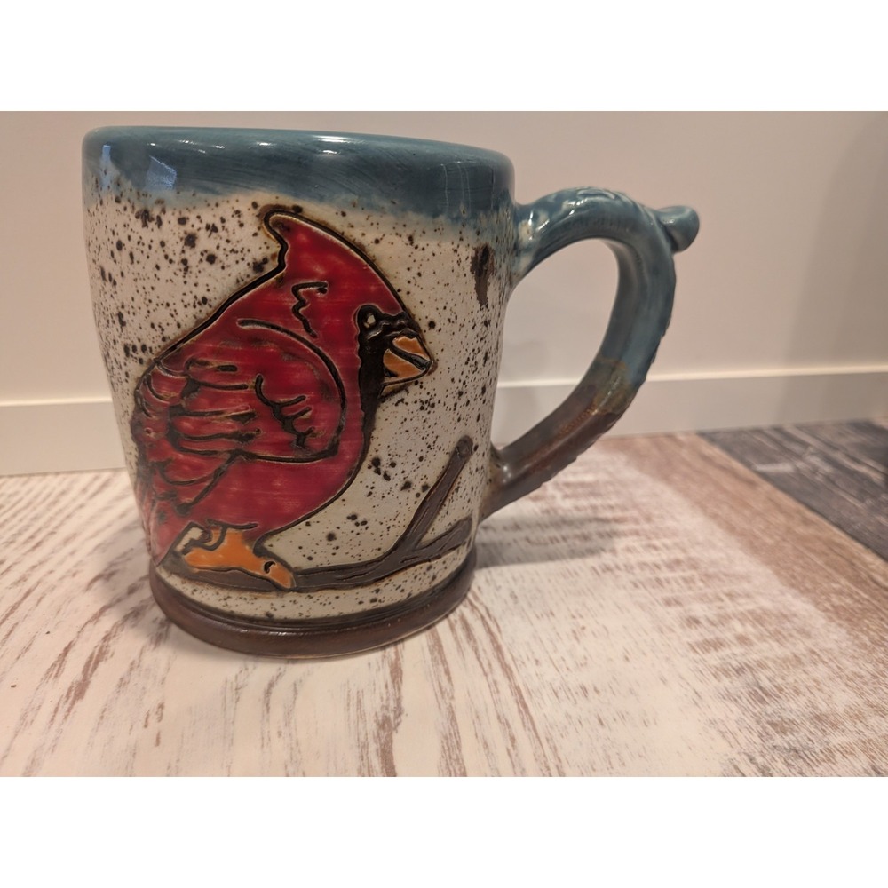 Wolf Creek Pottery Cardinal Coffee Mug 14 Oz Handcrafted Studio Art Pottery 2025 - Picture 9 of 9